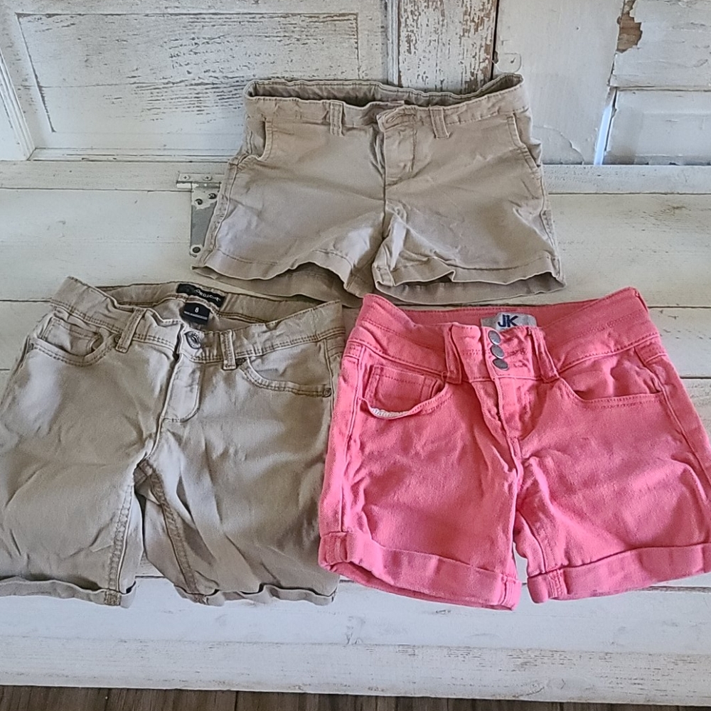 3 pair of Girls size 8 shorts